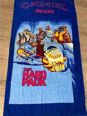 Camel Presents "The Hard Pack" Graphic Beach Towel - Blue